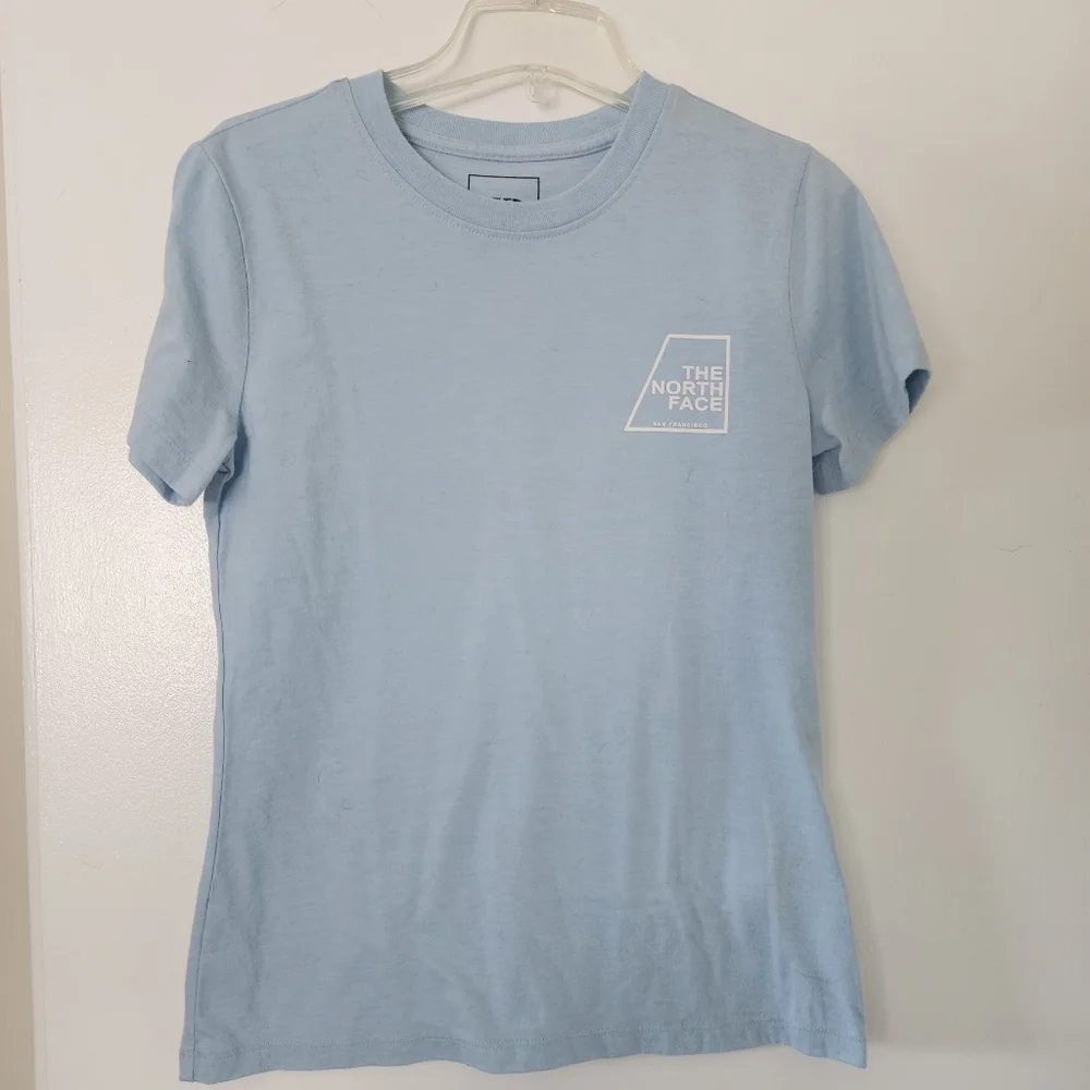 The North Face Womens Light Blue‎ Graphic Tee - Picture 2 of 3